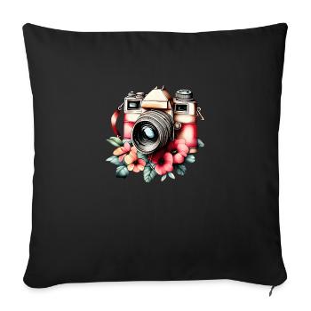 Camera Photographer Funny Photographers Photograph - Sofa pillowcase 17,3'' x 17,3'' (45 x 45 cm) - black - Front