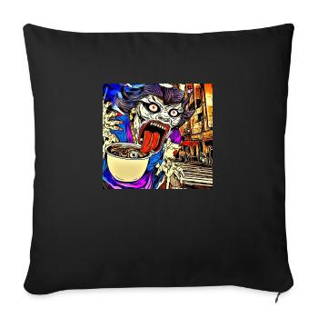 Ramen Japonais Japon - Housse de coussin décorative 45 x 45 cm - noir - Devant