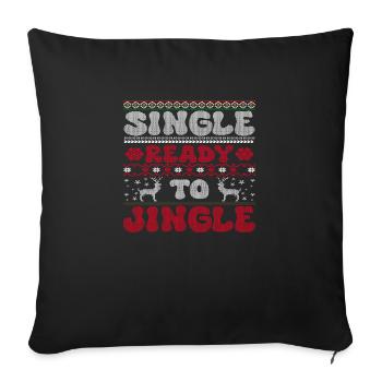 Single Ready to Jingle - Sofa pillowcase 17,3'' x 17,3'' (45 x 45 cm) - black - Front
