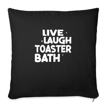 Like Laugh Toaster Bath Funny Vintage - Sofa pillowcase 17,3'' x 17,3'' (45 x 45 cm) - black - Front