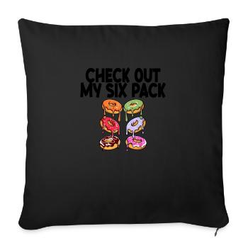 Lustiger Donut Vintage für Männer Frauen Donut-Liebhaber - Sofakissenbezug 45 x 45 cm - Schwarz - Vorne