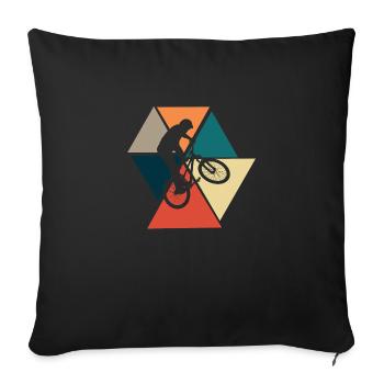 Vintage retro bike - bike gift idea - Sofa pillowcase 17,3'' x 17,3'' (45 x 45 cm) - black - Front
