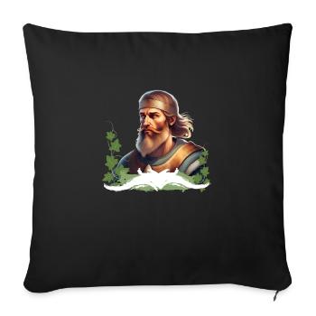 Krieger - Mittelalter Germane - Sofakissenbezug 45 x 45 cm - Schwarz - Vorne