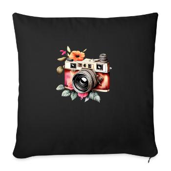 Camera Photographer Funny Photographers Photograph - Sofa pillowcase 17,3'' x 17,3'' (45 x 45 cm) - black - Front
