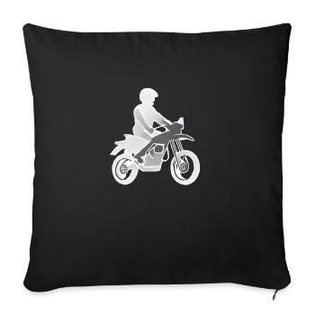 Motorcycle Motorcross Motorcyclist Motorbike Fan - Sofa pillowcase 17,3'' x 17,3'' (45 x 45 cm) - black - Front