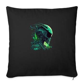 Alien Space - Sofa pillowcase 17,3'' x 17,3'' (45 x 45 cm) - black - Front