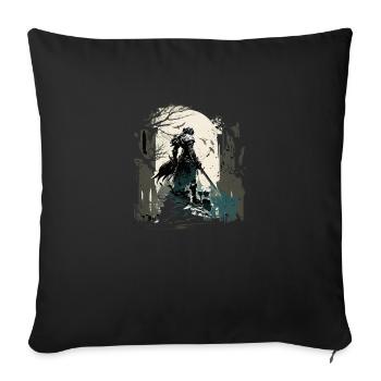 Shining Paladin Standing - Sofa pillowcase 17,3'' x 17,3'' (45 x 45 cm) - black - Front