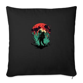 Apocalypse on Earth - Sofa pillowcase 17,3'' x 17,3'' (45 x 45 cm) - black - Front