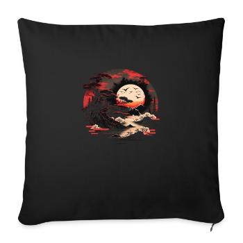 Soleil noir - Housse de coussin décorative 45 x 45 cm - noir - Devant