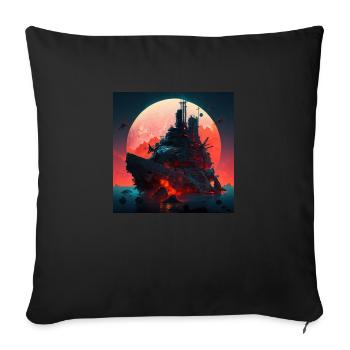 Battleship - Sofa pillowcase 17,3'' x 17,3'' (45 x 45 cm) - black - Front