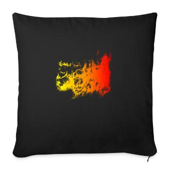 Feuer - Sofakissenbezug 45 x 45 cm - Schwarz - Vorne