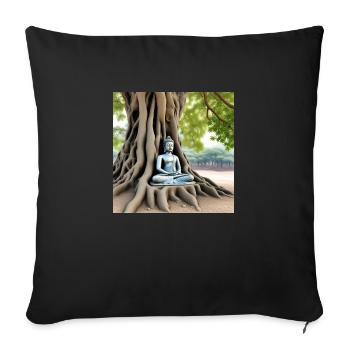 Buddha - Sofakissenbezug 45 x 45 cm - Schwarz - Vorne
