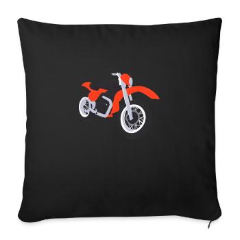 Motorcycle Motorcycle Fan Motorcyclist Motorcross - Sofa pillowcase 17,3'' x 17,3'' (45 x 45 cm) - black - Front