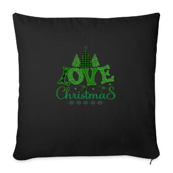Cat Xmas christmas Santa Claus Nikolaus naughty - Sofa pillowcase 17,3'' x 17,3'' (45 x 45 cm) - black - Front