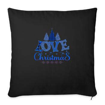 Cat Xmas christmas Santa Claus Nikolaus naughty - Sofa pillowcase 17,3'' x 17,3'' (45 x 45 cm) - black - Front