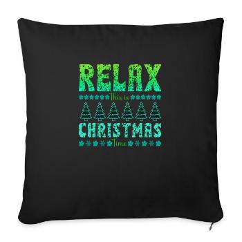 Xmas christmas santa claus nicholas naughty - Sofa pillowcase 17,3'' x 17,3'' (45 x 45 cm) - black - Front