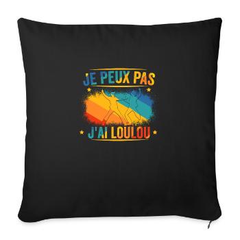 Je Peux pas J'ai Loulou - Housse de coussin décorative 45 x 45 cm - noir - Devant