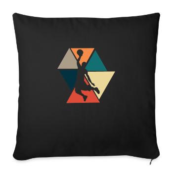 Vintage Retro Basketball- Basketball Gift Idea - Sofa pillowcase 17,3'' x 17,3'' (45 x 45 cm) - black - Front