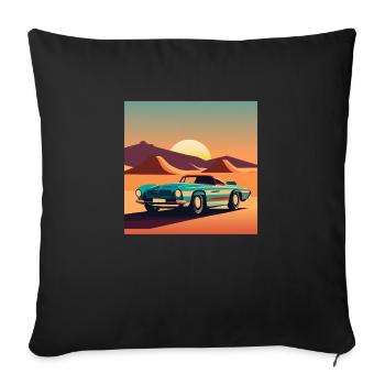 Oldtimer / Auto / Sportwagen - Sofakissenbezug 45 x 45 cm - Schwarz - Vorne