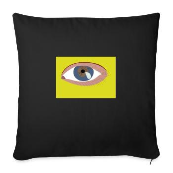 Eye - Sofa pillowcase 17,3'' x 17,3'' (45 x 45 cm) - black - Front