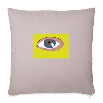 Eye - Sofa pillowcase 17,3'' x 17,3'' (45 x 45 cm) - light taupe - Front