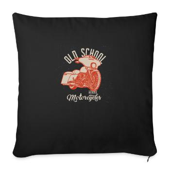 Chopper // Custom // Motorcycle - Sofa pillowcase 17,3'' x 17,3'' (45 x 45 cm) - black - Front