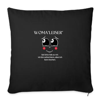 Woma*leiser* - Sofakissenbezug 45 x 45 cm - Schwarz - Vorne