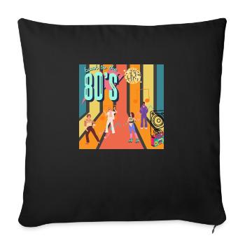 Retro Roller Groove - Sofa pillowcase 17,3'' x 17,3'' (45 x 45 cm) - black - Front