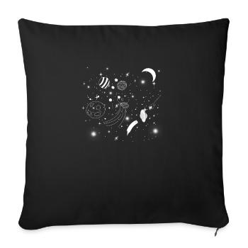 Galaxy Gift - Sofa pillowcase 17,3'' x 17,3'' (45 x 45 cm) - black - Front