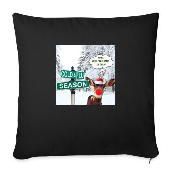 Oh Deer - Rudolf Noël Design - Housse de coussin décorative 45 x 45 cm - noir - Devant