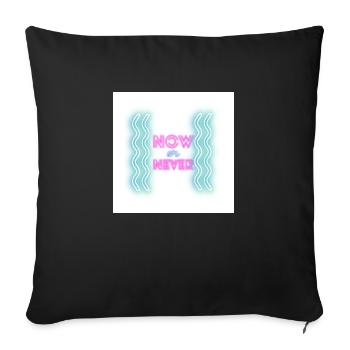 NowOrNever - Sofakissenbezug 45 x 45 cm - Schwarz - Vorne