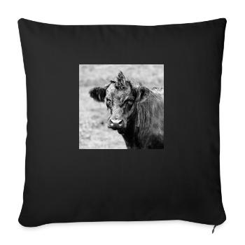 Cattle - Sofa pillowcase 17,3'' x 17,3'' (45 x 45 cm) - black - Front