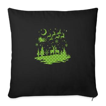Xmas christmas santa clau naughty holidays winter - Sofa pillowcase 17,3'' x 17,3'' (45 x 45 cm) - black - Front