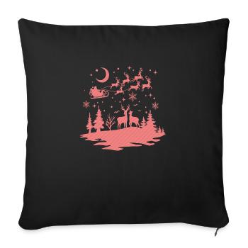 Xmas christmas Santa Claus naughty holidays winter - Sofa pillowcase 17,3'' x 17,3'' (45 x 45 cm) - black - Front