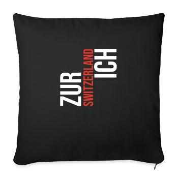 Zurich Switzerland Zürich Schweiz - Sofa pillowcase 17,3'' x 17,3'' (45 x 45 cm) - black - Front