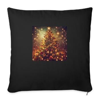 Weihnachtsbaum Druck auf Accessoires - Sofakissenbezug 45 x 45 cm - Schwarz - Vorne