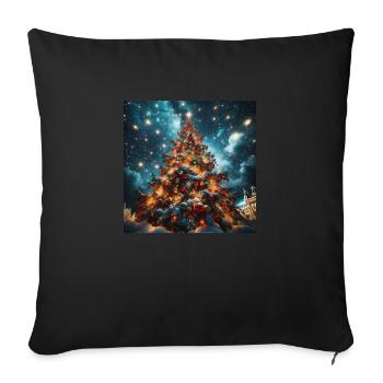 Weihnachtsbaum Druck auf Accessoires - Sofakissenbezug 45 x 45 cm - Schwarz - Vorne