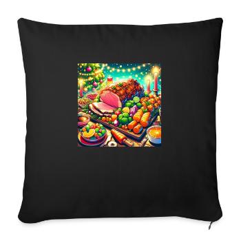 Weihnachtliche Leckereien - Weihnachtsgeschenkidee - Sofakissenbezug 45 x 45 cm - Schwarz - Vorne
