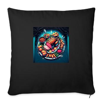 Weihnachtliche Leckereien - Weihnachtsgeschenkidee - Sofakissenbezug 45 x 45 cm - Schwarz - Vorne
