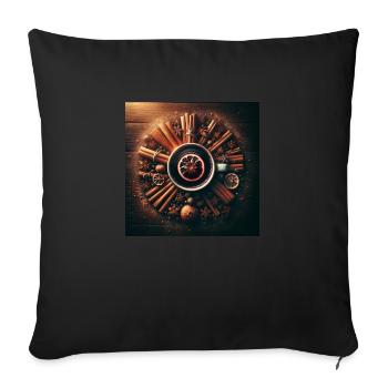 Weihnachtliche Leckereien - Weihnachtsgeschenkidee - Sofakissenbezug 45 x 45 cm - Schwarz - Vorne