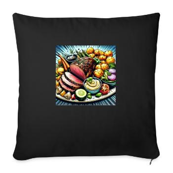 Weihnachtliche Leckereien - Weihnachtsgeschenkidee - Sofakissenbezug 45 x 45 cm - Schwarz - Vorne