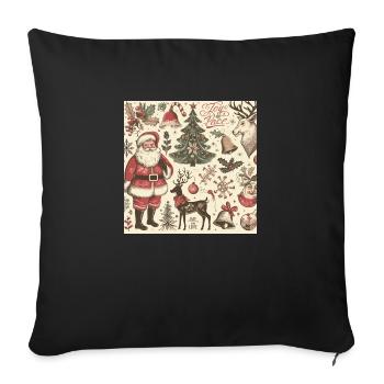 Winter Design - Sofa pillowcase 17,3'' x 17,3'' (45 x 45 cm) - black - Front