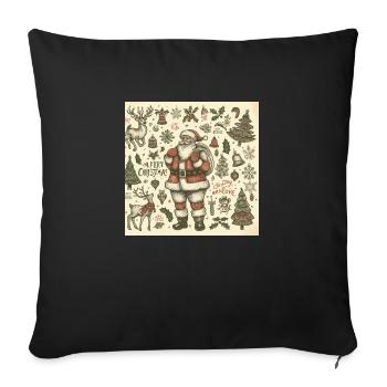 Winter Design - Sofa pillowcase 17,3'' x 17,3'' (45 x 45 cm) - black - Front