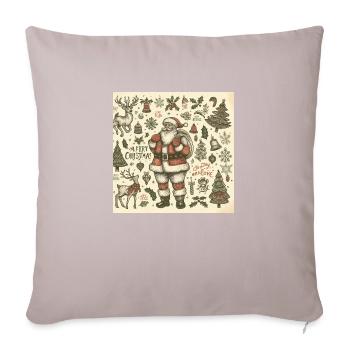 Design d’hiver - Housse de coussin décorative 45 x 45 cm - taupe clair - Devant
