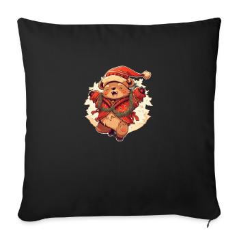 christmas teddy 4 - Sofakissenbezug 45 x 45 cm - Schwarz - Vorne