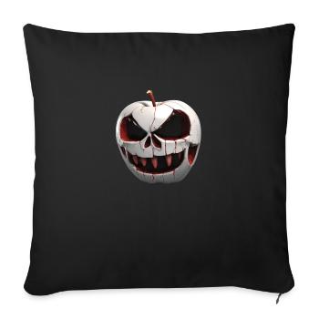 Punishapple Angry Apple sucht einen Obstbauern - Sofakissenbezug 45 x 45 cm - Schwarz - Vorne