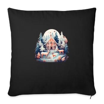 Christmas Shirt - Sofa pillowcase 17,3'' x 17,3'' (45 x 45 cm) - black - Front