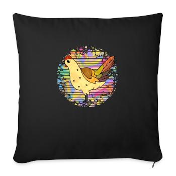 poule - Housse de coussin décorative 45 x 45 cm - noir - Devant