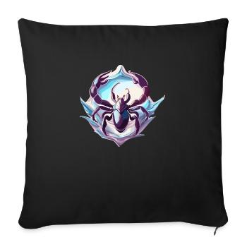 Chrom Skorpion - Sofakissenbezug 45 x 45 cm - Schwarz - Vorne