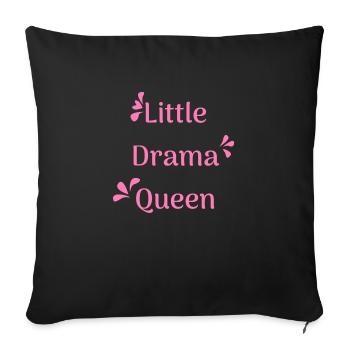 Reine du drame - Housse de coussin décorative 45 x 45 cm - noir - Devant